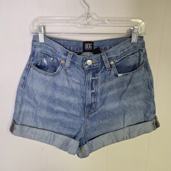 BDG Urban Outfitters Mom High Rise Cuffed Denim Shorts Size 29 - Picture 1 of 7